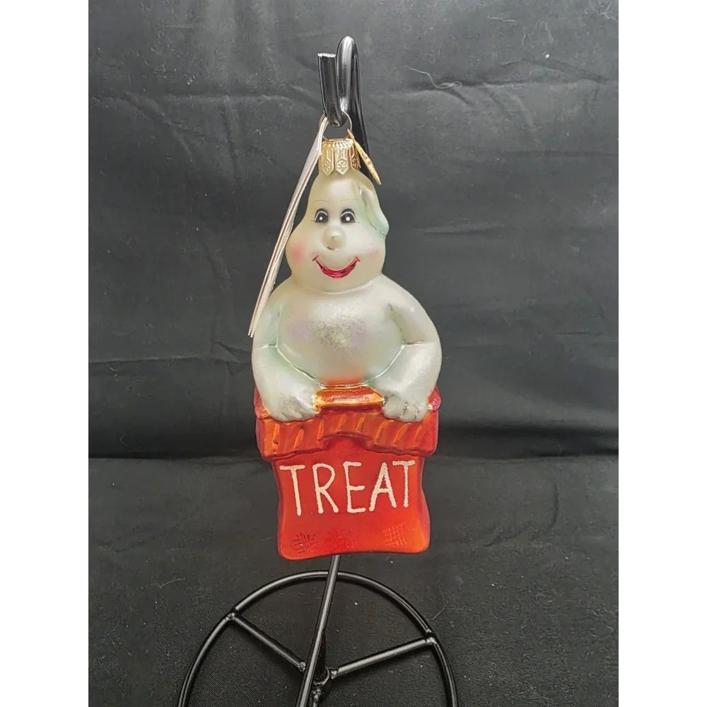 VTG Christopher Radko Ghost Candy Halloween Ornament 1999 Tag Charm 5